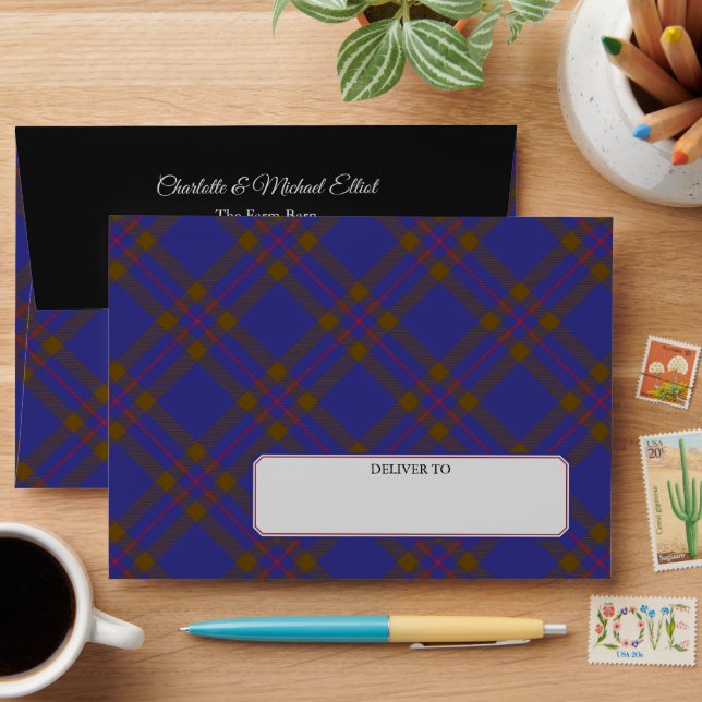 Clan Elliot Modern Tartan Envelope (Desk)