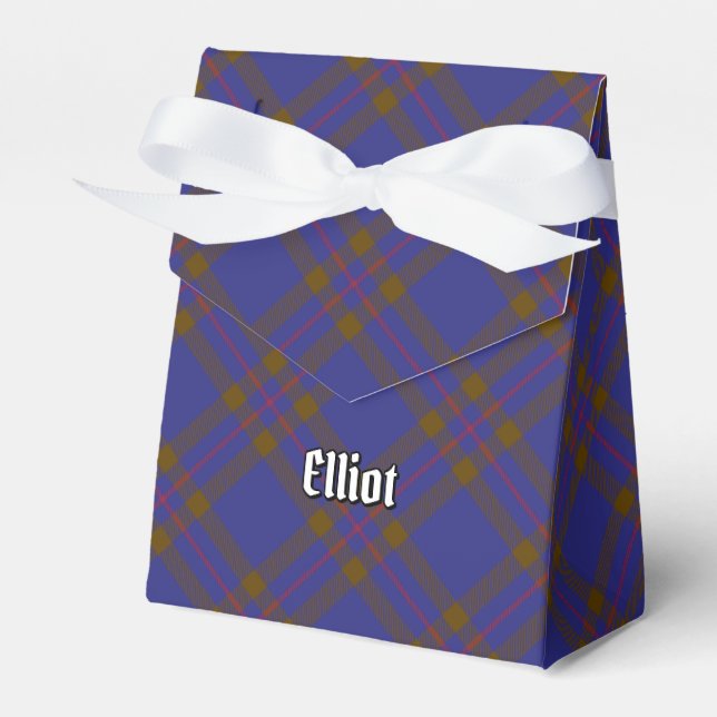 Clan Elliot Modern Tartan Favour Box (Front Side)