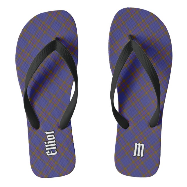 Clan Elliot Modern Tartan Flip Flops (Footbed)