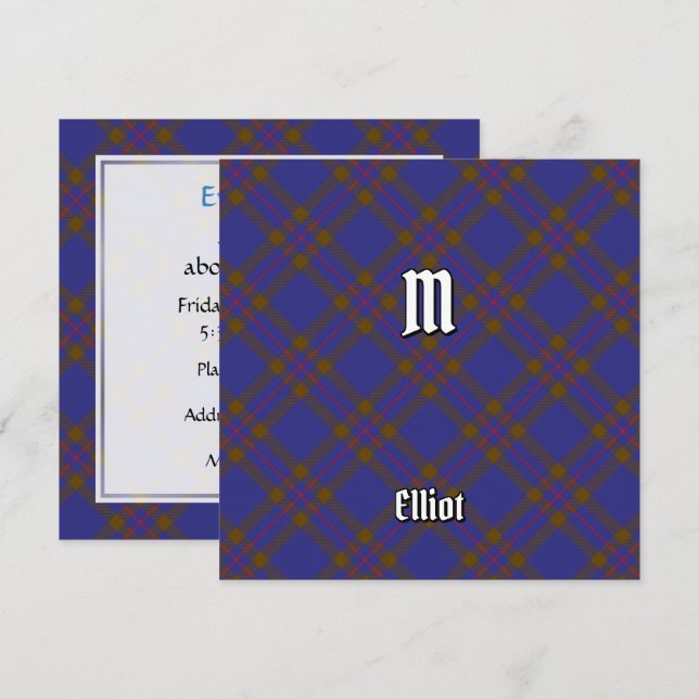 Clan Elliot Modern Tartan Invitation (Front/Back)