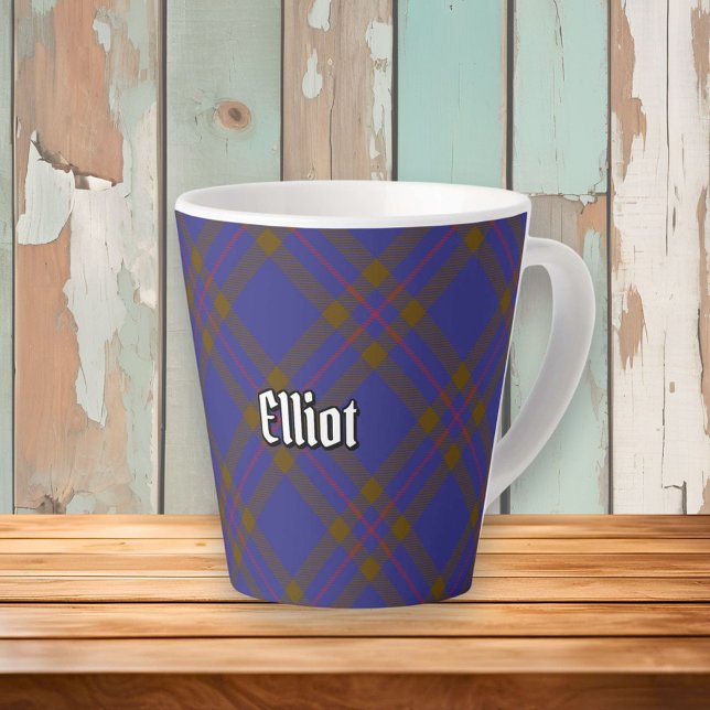 Clan Elliot Modern Tartan Latte Mug (Creator Uploaded)