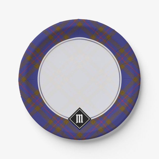 Clan Elliot Modern Tartan Paper Plates (Front)