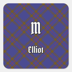 Clan Elliot Modern Tartan Square Sticker