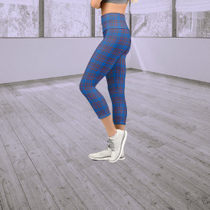 Clan Elliot Tartan Plaid Capri Leggings