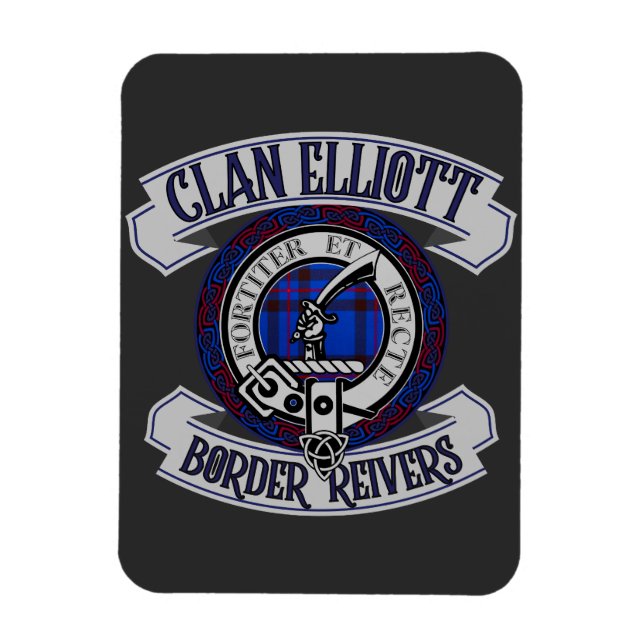 Clan Elliott Badge, Border Reivers, Scotland  Tape Magnet (Vertical)