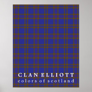 Clan Elliott Colours of Scotland Tartan Poster