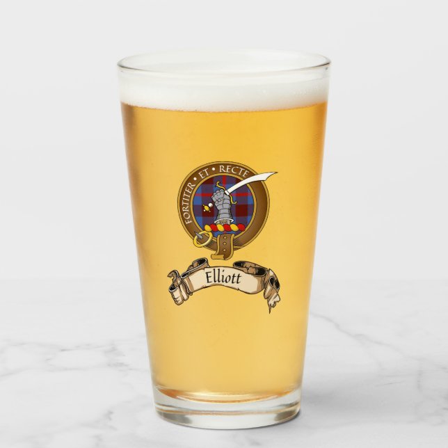 Clan Elliott Glass (Front Filled)