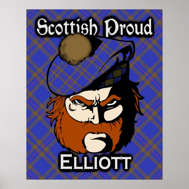 Clan Elliott Scottish Tartan Poster (Front)