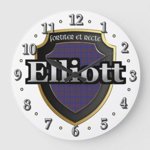 Clan Elliott Tartan Scottish Dream Clock