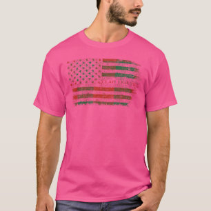 Clan Erskine Scottish tartan US flag kilt Scotland T-Shirt