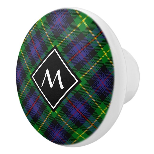 Clan Farquharson Tartan Ceramic Knob (Right)
