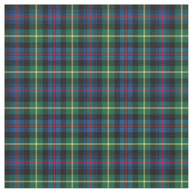 Clan Farquharson Tartan Fabric (Close Up)