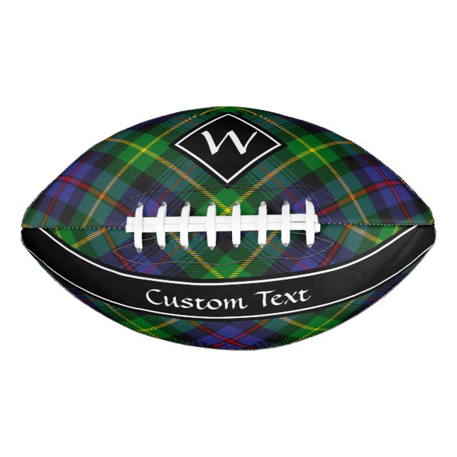 Clan Farquharson Tartan Football American Football (Front)