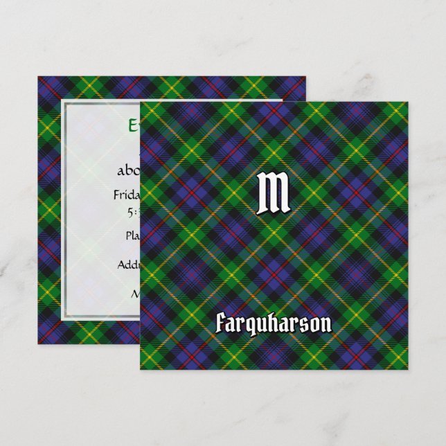 Clan Farquharson Tartan Invitation (Front/Back)