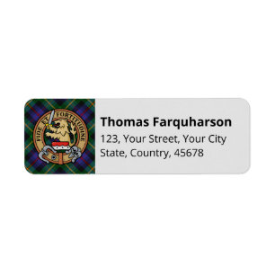 Clan Farquharson Tartan Label