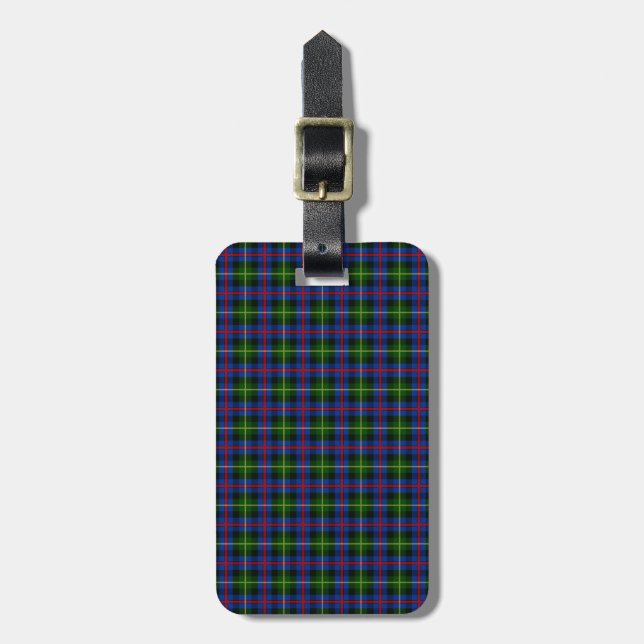 Clan Farquharson Tartan Luggage Tag (Front Vertical)