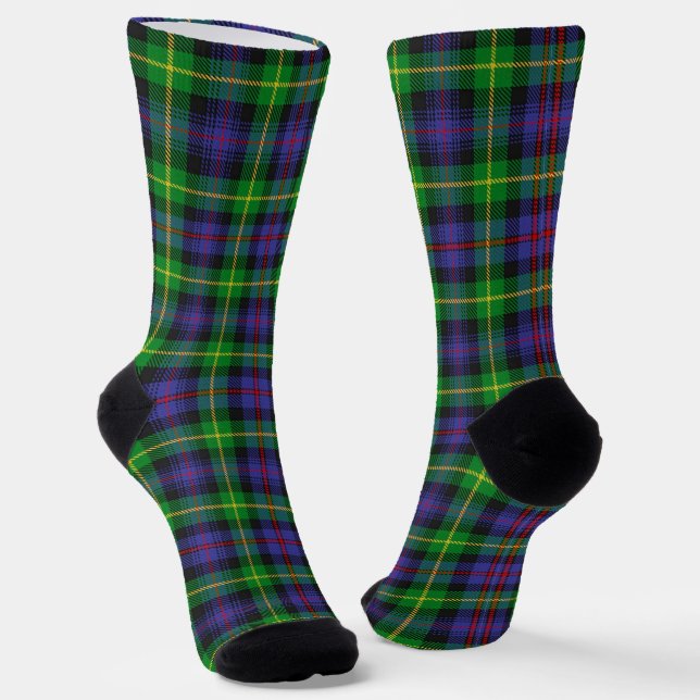 Clan Farquharson Tartan  Socks (Angled)