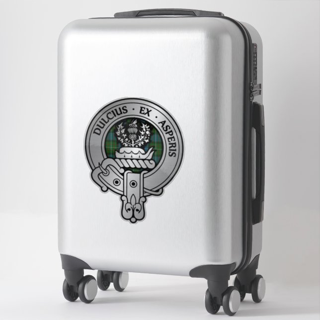 Clan Ferguson Crest & Atholl Tartan Sticker (Suitcase)