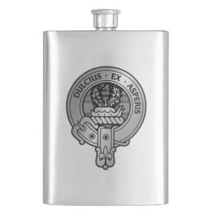 Clan Ferguson Crest & Dress Tartan Flask