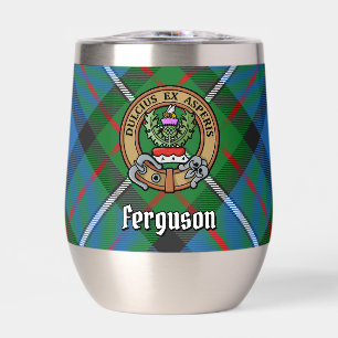 Clan Ferguson Crest over Tartan
