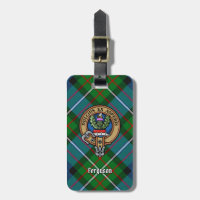 Clan Ferguson Crest over Tartan