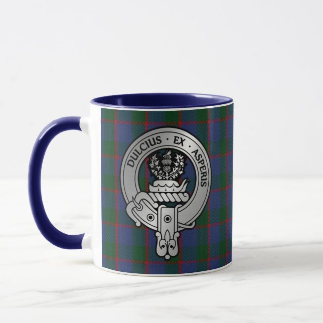 Clan Ferguson Crest & Tartan Mug (Left)
