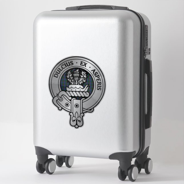 Clan Ferguson Crest & Tartan Sticker (Suitcase)