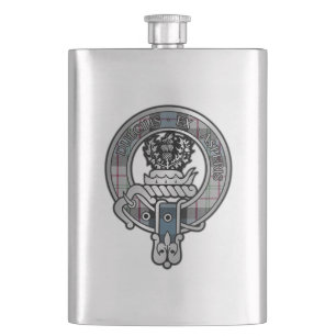 Clan Ferguson Dress Tartan Crest Flask