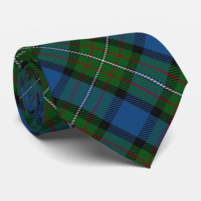Clan Ferguson Fergusson Letter F Monogram Tartan Tie (Rolled)