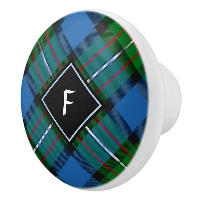 Clan Ferguson Tartan Ceramic Knob (Right)