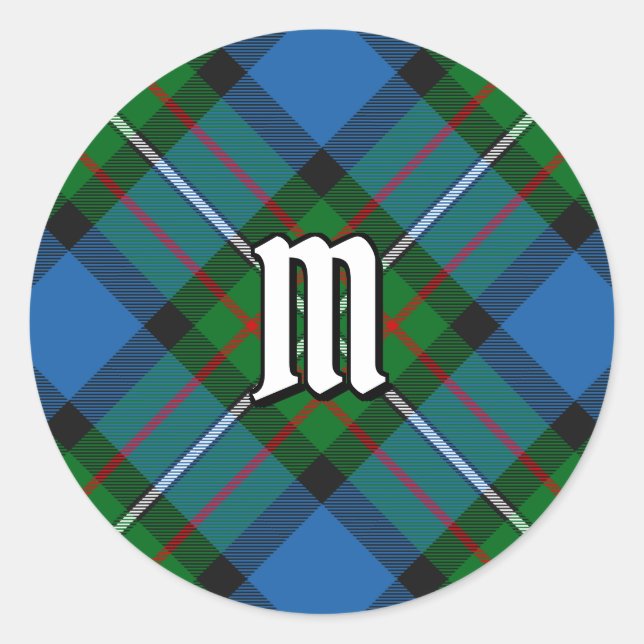 Clan Ferguson Tartan Classic Round Sticker (Front)
