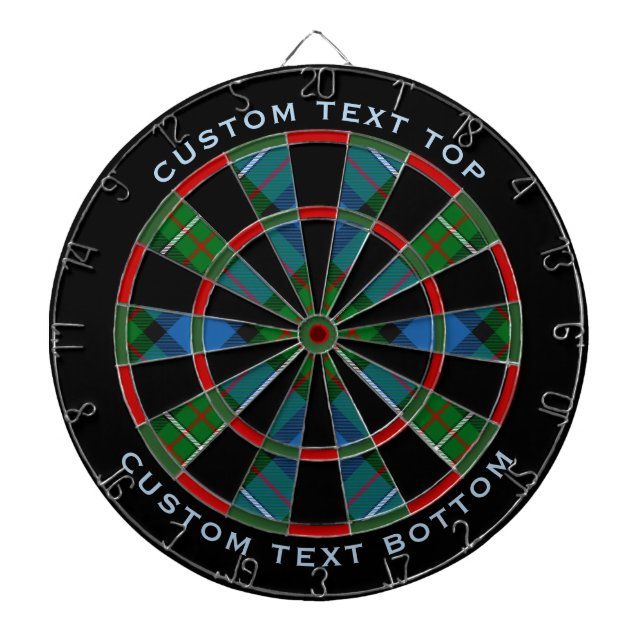 Clan Ferguson Tartan Dart Board (Front)