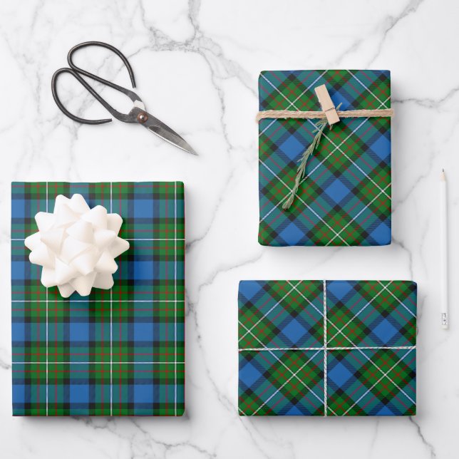Clan Ferguson Tartan Wrapping Paper Sheets (Front)