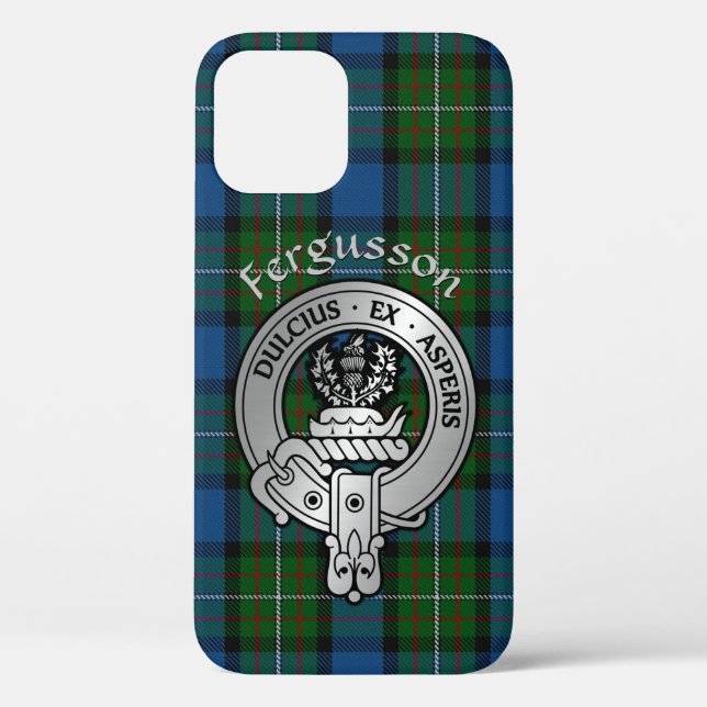 Clan Fergusson Crest & Atholl Tartan Case-Mate iPhone Case (Back)