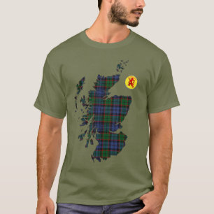 Clan Fletcher [EDIT] Tartan Map T-Shirt