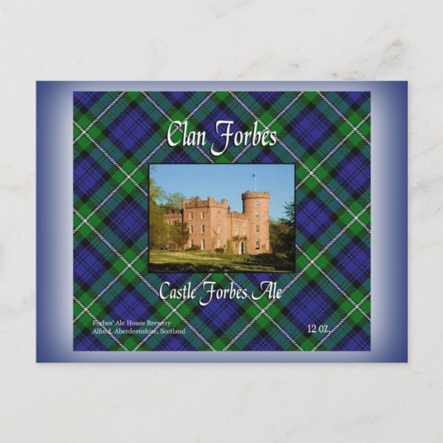 Clan Forbes Castle Forbes Ale Postcard (Front)