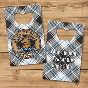 Clan Forbes Crest over Dress Tartan