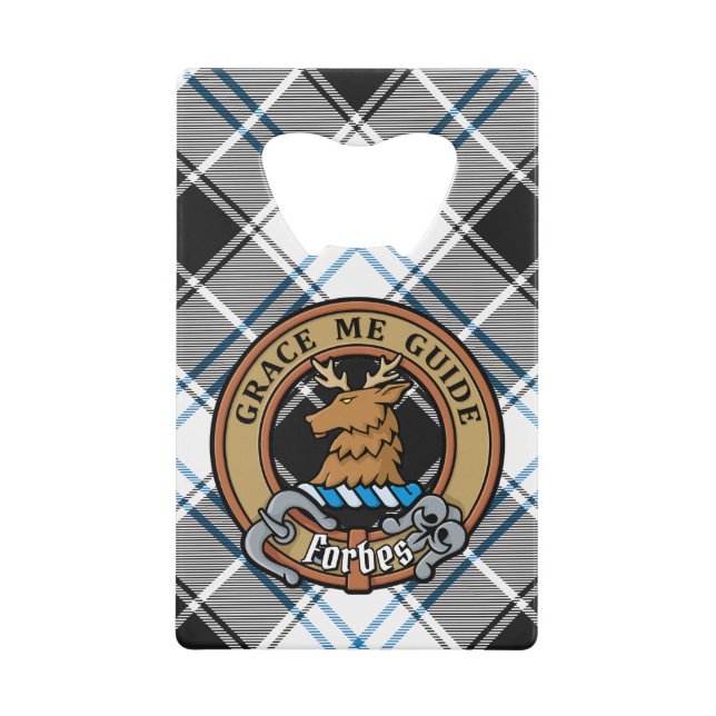 Clan Forbes Crest over Dress Tartan (Front)