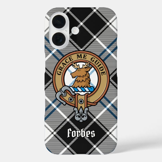 Clan Forbes Crest over Dress Tartan Case-Mate iPhone Case (Back)