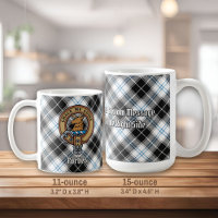 Clan Forbes Crest over Dress Tartan