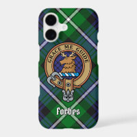 Clan Forbes Crest over Tartan