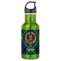 Clan Forbes Crest over Tartan