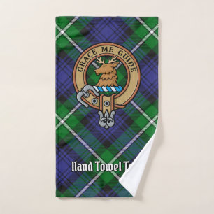 Clan Forbes Crest over Tartan Bath Towel Set