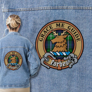 Clan Forbes Crest over Tartan Denim Jacket