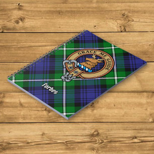 Clan Forbes Crest over Tartan Notebook