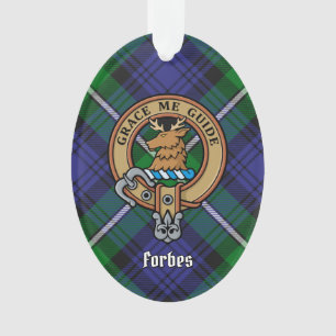 Clan Forbes Crest over Tartan Ornament