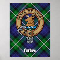 Clan Forbes Crest over Tartan