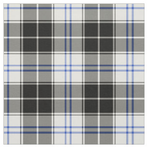 Clan Forbes Dress Tartan Black and White Plaid Fabric