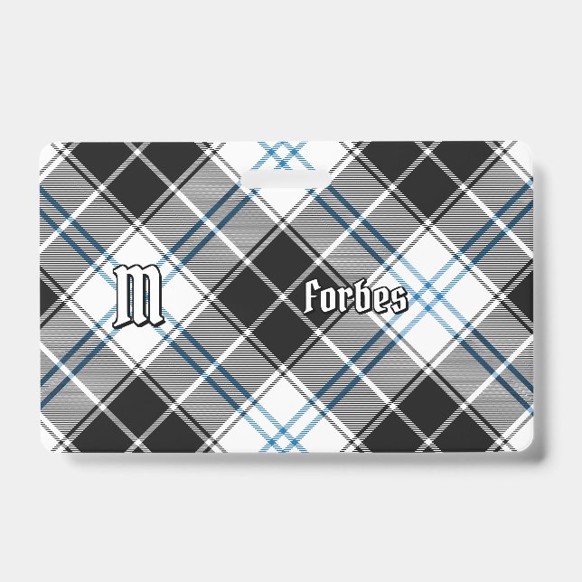 Clan Forbes Dress Tartan ID Badge (Front)