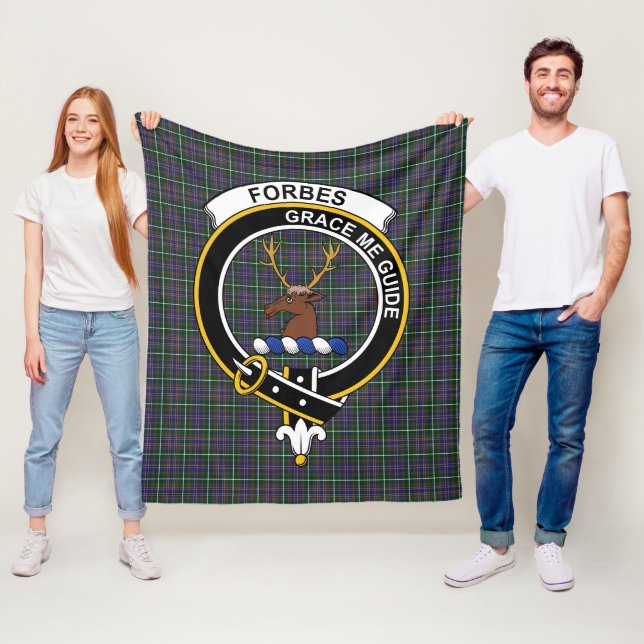 Clan Forbes of Druinnor Tartan Plaid Fleece Blanket (In Situ)